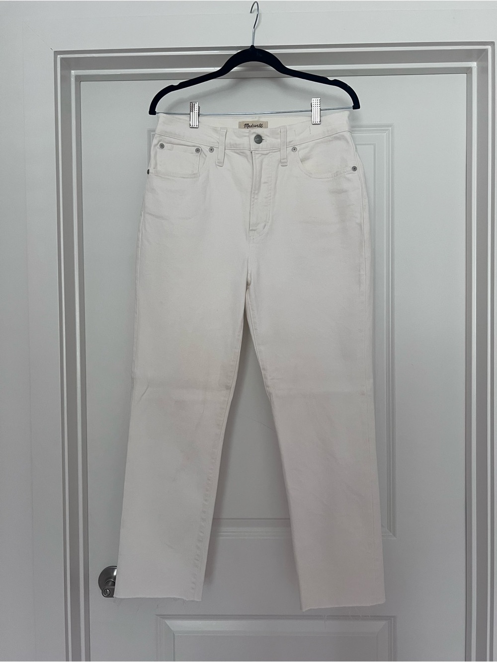 Madewell Straight-Leg White Jeans
